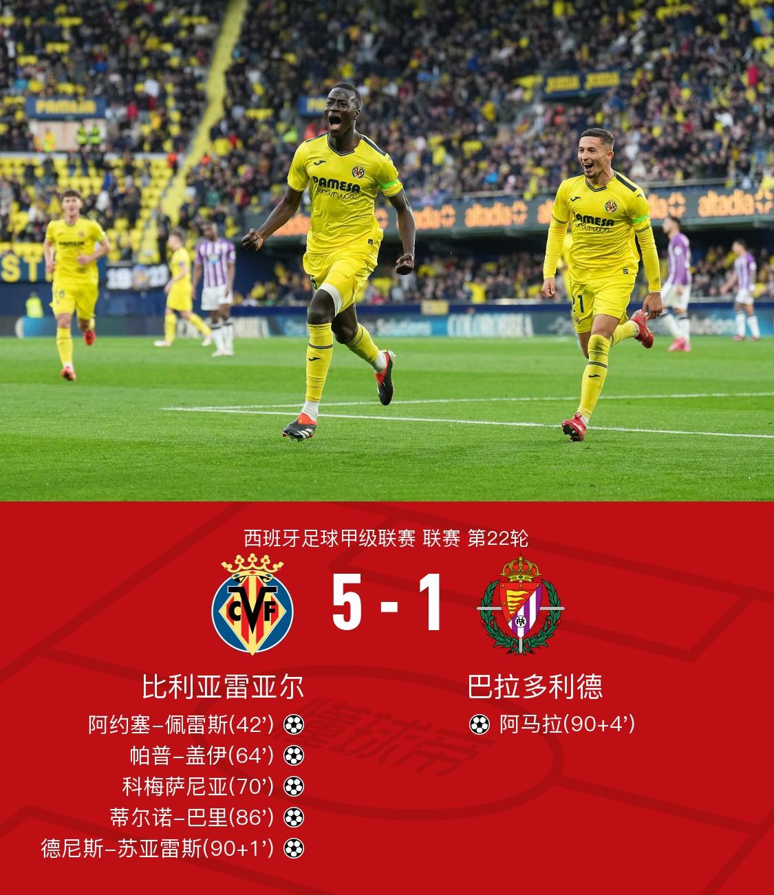 比利亚雷亚尔球员集体爆发，士气高涨的简单介绍